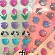 Ohaya 丨 American Retro Time Tulip Epoxy Sticker Waterproof Thermos Mobile Phone Handbook Photocard D