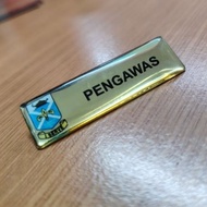 Name Tag School Pengawas St Mary's nama tag with pin Name Tag School Pengawas