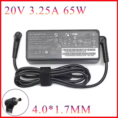 20V 3.25A 65W Laptop Charger for Lenovo IdeaPad 330 330s 320 320s 120s 130 310 510 520 530S Yoga 310