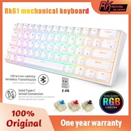 Royal Kludge RK61 Mechanical Keyboard TKL 61 Keys Wireless Bluetooth 2.4Ghz Three Mode 60% RGB Office Hot swappable keyboards Red Switches