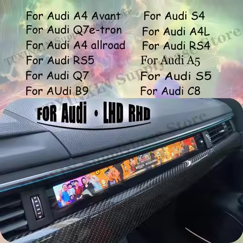 LHD RHD Android For Audi A4L A4 S4 RS4 A5 S5 RS5 Q7 C8 B9 Co-pilot LCD Instrument Cluster Display Vi