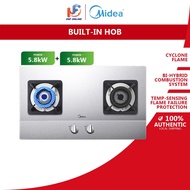 Midea Dapur Gas Tanam Keluli Tahan Karat - Stainless Steel Built-in Gas Hob MGH-8216SS MGH8216SS