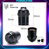 E27 LAMP HOLDER / SCREW TYPE E27 HANGING LAMP HOLDER / E27 BEKAS SOKET GANTUNG LAMPU - BLACK