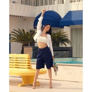 TBY JEANS by Beary กางเกงยีนส์ขา 3 ส่วนสั้น Bermuda Jeans | Midnight Blue ยีนส์สีน้ำเงินเข้ม รุ่น T3