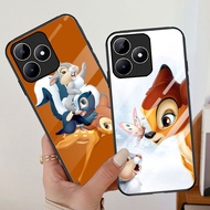 T-2 Bambi Deer Tempered Glass Casing for Realme C35 C31 C55 C30 C33 C53 C30S Case