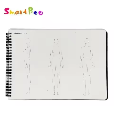A4 Fashion Women Sketch Book Marker Clothing Design Drawing Sketchbooks Skateboard Dotted Human Body