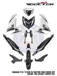 YAMAHA Y15 Y15ZR V2 SPECIAL CUSTOM COLOR BARU BODY COVER SET BLACK WHITE HITAM PUTIH STICKER TANAM