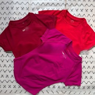 Hot-selling DFYNE Raglan Shoulder Slim-fit Short-sleeved Curved Hem Narrow-waisted Short Top Gym Mus
