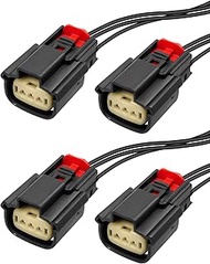 4 Pcs Ignition Coil Connector Harness Fit for Ford V6 V8 Flex 2013 2014 2015 2016 2017 2018 2019 Rep