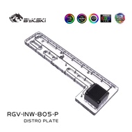 BYKSKI RGV-INW-805-P Acrylic Waterway Board Distro Plate for INWIN 805 Case ,Support DDC Pump ,Reser