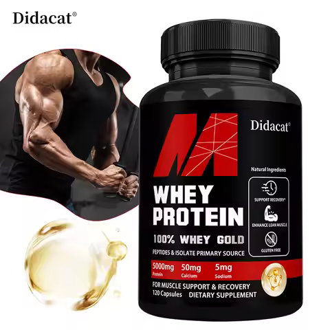 Whey Protein Capsules - Contains 5000mg of Protein - Supports Recovery, Balanced Muscle Health, Glut