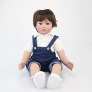 Boneka reborn baby boy/60cm Reborn Toddler Boy Doll Silicone Vinyl