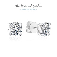 TDG 10K White Gold 4 Prong Diamond Stud Earring