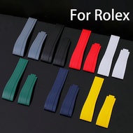 20mm Soft Silicone Watch Strap for Rolex GMT Submariner Rubber Watch Band for Rolex Water Ghost Waterproof Wristband Black Bracelet