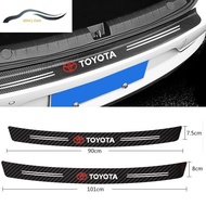 XINFAN Car Tail trunk Rear Bumper Protector Carbon fiber Sticker For Toyota Vios Avanza Yaris Corolla Camry CHR RAV4