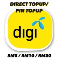 DIGI PIN TOPUP / DIRECT TOPUP PREPAID RELOAD RM5 RM10 RM30
