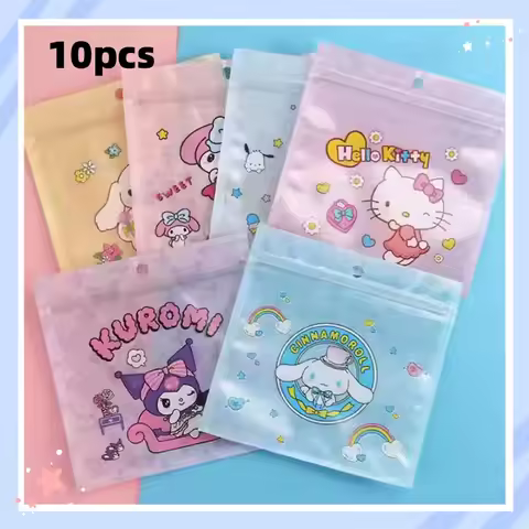 hello kitty sanrio my melody kuromi cartoon kuromi ziplock bag candy snack packaging bag storage sea