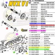 100% ORIGINAL HLY NVX V1 & v2 sama / nvx oil seal crankshaft / nvx oring crankshaft cover / nvx cvt 
