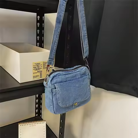 Casual Denim Women's Bag 2023 Trend Summer Shoulder Crossbody Bags For Student Phone Purses and Hand