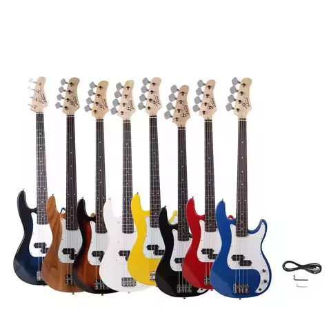 Burning Fire 4 Strings Electric P Electric Acoustic Bass Guitar
