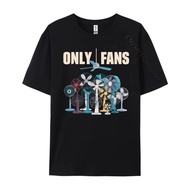 Only Fans Men's Clothing FashionWanita Short Sleeve Print Tee shirt Round NeckKapas Regular Style T-