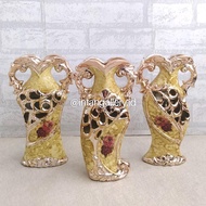Marble Printing Vase Set of 3, Height 26 cm