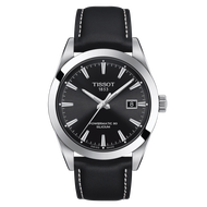 Tissot Gentleman Powermatic 80 Silicium Men's Watch with Leather Strap - T1274071605100