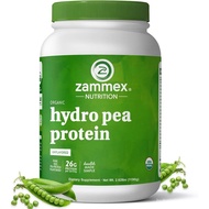Zammex Organic Pea Protein Powder, 26g Protein, BCAA, Plant Based 100% Vegan Pea Protein, Gluten Fre