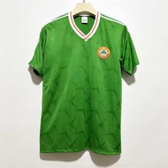 italy jersey singapore jersey Retro 1990 World Cup Ireland Home Green Retro Old Jersey Nostalgic Cla
