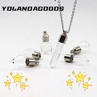 YOLA Glass Bottle Necklace, Fillable Ashes Holder Wishing Bottle, Keepsake DIY with Chain Memorial N