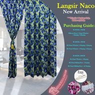 Langsir Bercorak Design Baru (12 Corak) / Langsir Rumah / Langsir Tingkap / Langsir Hook Type / Lang