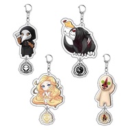 SCP Foundation Acrylic Keychain Set 4pcs Double Layer Thick SCP-049 SCP-682 SCP-166 SCP-173 Bag Pend