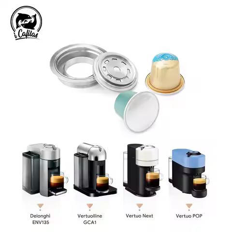 For Vertuo Pop Next Adapter for Nespresso Pod Delonghi Vertuoline Reusable Converts to Coffee Capsul