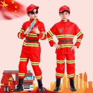 Kids Firefighter Costume Girls and Boys Bomba Uniform Fireman Cosplay Costume for Boys and Girls Ves