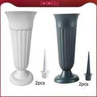 [Lohobby] Pack of 2 Flower Holders Artificial Flowers Cemetery Grave Vase for Al