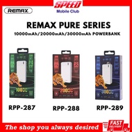 Remax Pure Series Powerbank | Remax RPP-287 10000mAh | RPP-288 20000mAh | RPP-289 30000mAh
