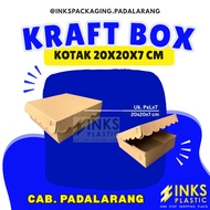 KRAFT BOX BROWN BOX 20 X 20 X 7 CM (10 PCS)