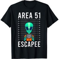 HOT เสื้อยืดแขนสั้น พิมพ์ลายเอเลี่ยน UFO Area 51 Alien Humor Alien พรีเมี่ยม แฟชั่นสําหรับผู้ชาย และ