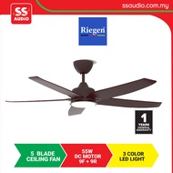 RIEGEN RCF-LUFTEN56-5BL LED MOCCA  56" 5  BLADE 3 COLOR LED LIGHT DIMMING FUNCTION 55W DC MOTOR 9F +