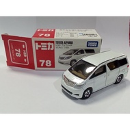 Tomica No.78 Toyota Alphard 1/59 White Original Box Takara Tomy Japanese VIP Car