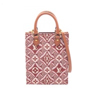 【二手】LOUIS VUITTONPetite Sac Plat Monogram Jacquard 手提包 Since 1854 2WAY M69846 波爾多紅色帆布皮革 SINCE1854 Pe