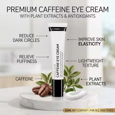 THE INKEY LIST Caffeine Eye Cream Fade Fine Lines Anti Wrinkle Aging Gentle Nourishing Brightening E