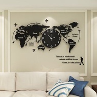 世界地圖掛鐘個性創意時尚掛墻時鐘客廳家用鐘表裝飾北歐輕奢1516282