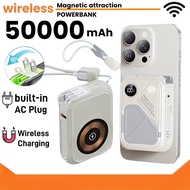 Power Bank 50000mAh Mini Magnetic Wireless Fast Charge powerbank mini 2.1A power bank fast charging