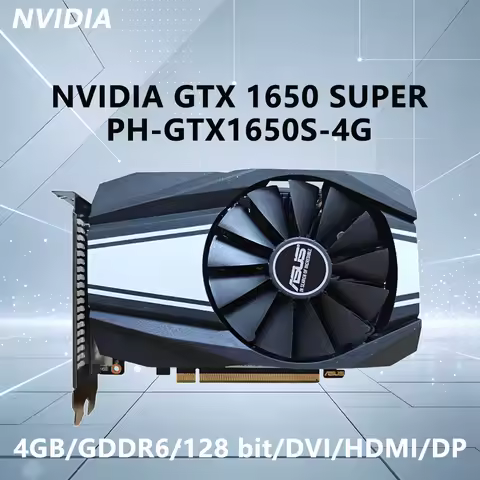 ASUS NVIDIA GTX 1650 SUPER PH GTX1650S 4G 4GB GDDR6 128bit game office Graphics Card DVI-D HDMI DP f