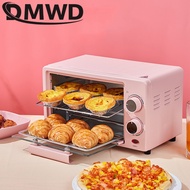 DMWD 12L เตาอบไฟฟ้าขนาดเล็กมัลติฟังก์ชันเครื่องทำพิซซ่าเค้กเครื่องปิ้งขนมปังที่ปิ้งย่างเตาไก่ย่างอัตโนมัติ