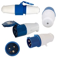 16 Amp 3 Pin Industrial Plug & Socket / Male & Female