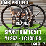 Y125Z/LC5S SPORT RIM CNC FG511 MAGIC BOY (1.60X17) (FREE KEPALA TUBE) SPORT RIM 125Z FG511 Y125ZR