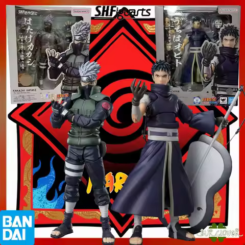 100% Authentic Bandai S.H.Figuarts • Naruto Series • Obito Uchiha & Kakashi Hatake • Articulated Act