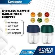 Keromee Electric Garlic Masher Automatic Garlic Crusher Chopper Portable USB Charging Food Mini chopper
